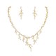 Wholesale Zircon Bridal Leaf Necklace And Earrings Wedding Set Wholesale Zircon Bridal Leaf Necklace And Earrings Wedding Set